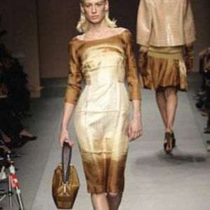 PRADA Silk Wood Nymph Ombre Dress- NEW